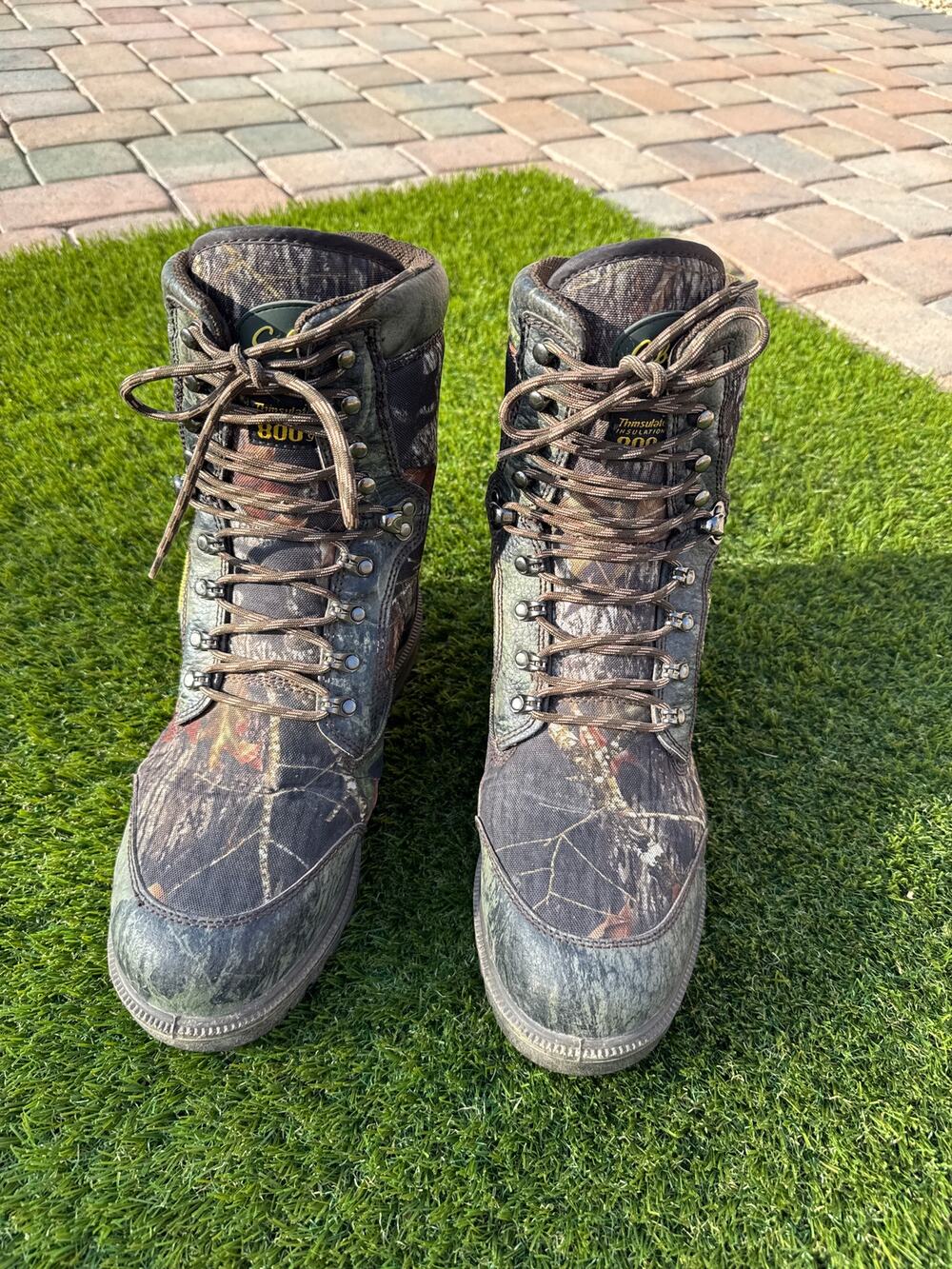 Cabelas Thinsulate Ultra 800 Gram Aquashield Hunting Boots Mens Sz 11 Waterproof